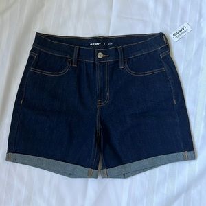 Old Navy | Size 4 Dark Wash High Rise Jean Shorts for Women with 7-inch Inseam